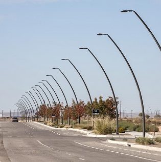 Valmont Standard Traffic Street lighting with curved poles