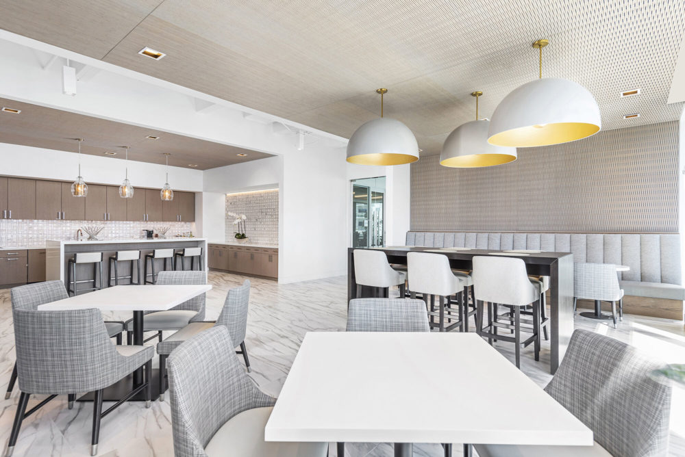 Decorative pendant lighting at Norwest Equity Partners