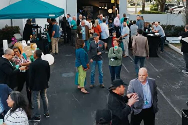 People gathering for Dynamic Light Fest 2024